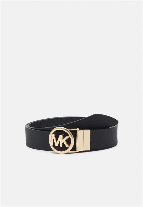 michael kors braided black belt|michael kors reversible belt women's.